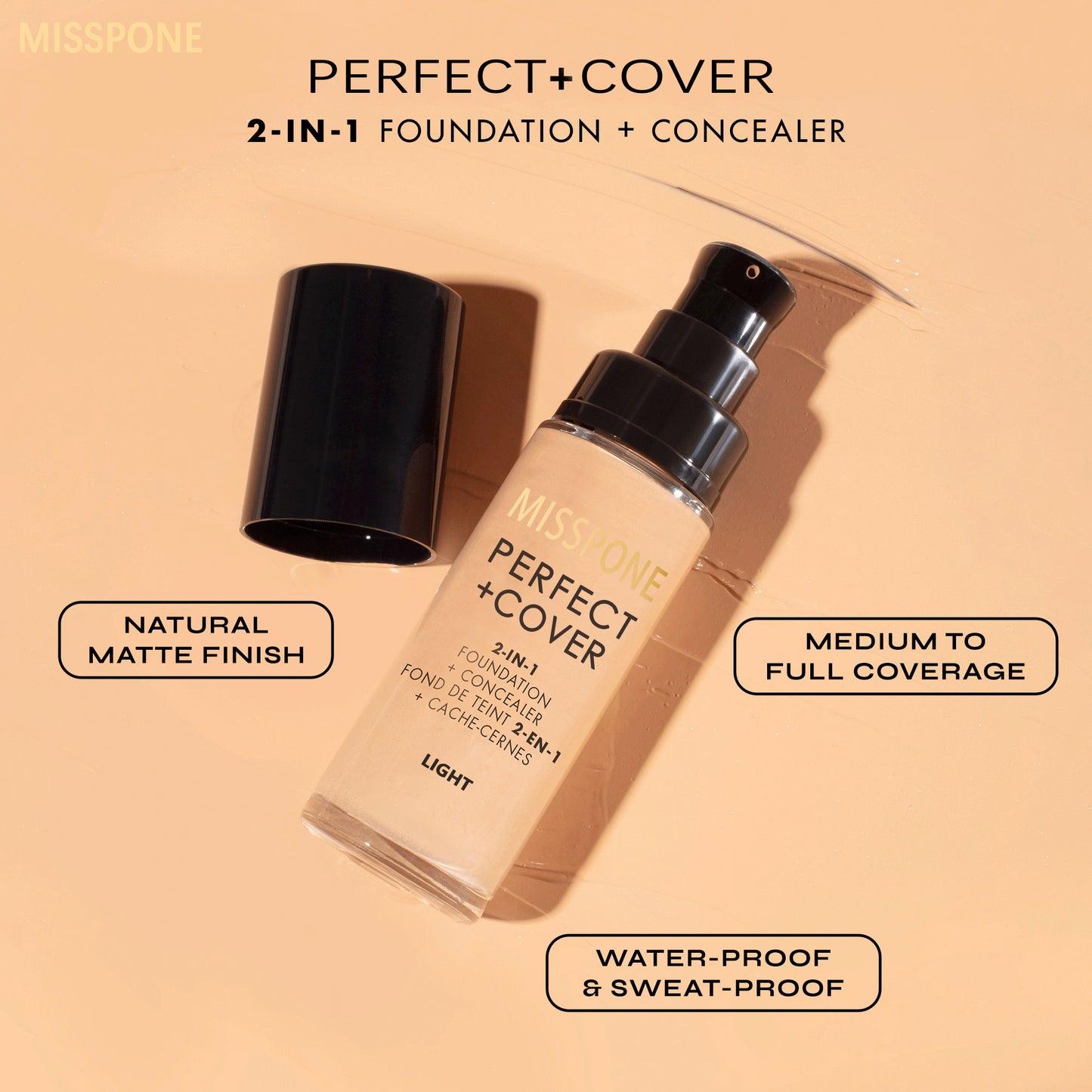 PERFECT+COVER 2-In-1 Foundation + Concealer