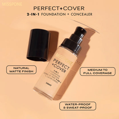 PERFECT+COVER 2-In-1 Foundation + Concealer