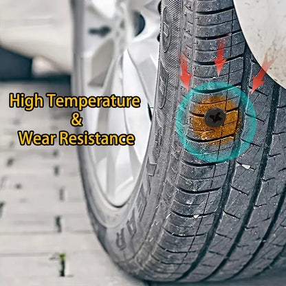 Tire Repair Rubber Nails Kit with 2 Sizes + Free Screwdriver Included